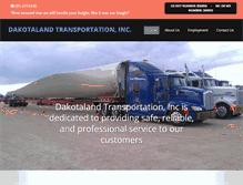 Tablet Screenshot of dakotalandtransportation.com